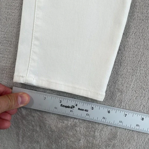 Mother The Looker Crop in Glass Slipper Jeans Women 25 White Slim Fit USA NWOT - Picture 12 of 14